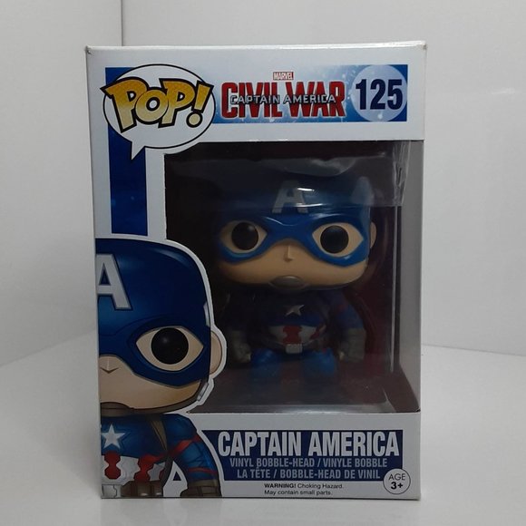 Funko Pop! Disney Marvel Captain America 3 Civil War Avengers #125 Bobblehead - Picture 1 of 6